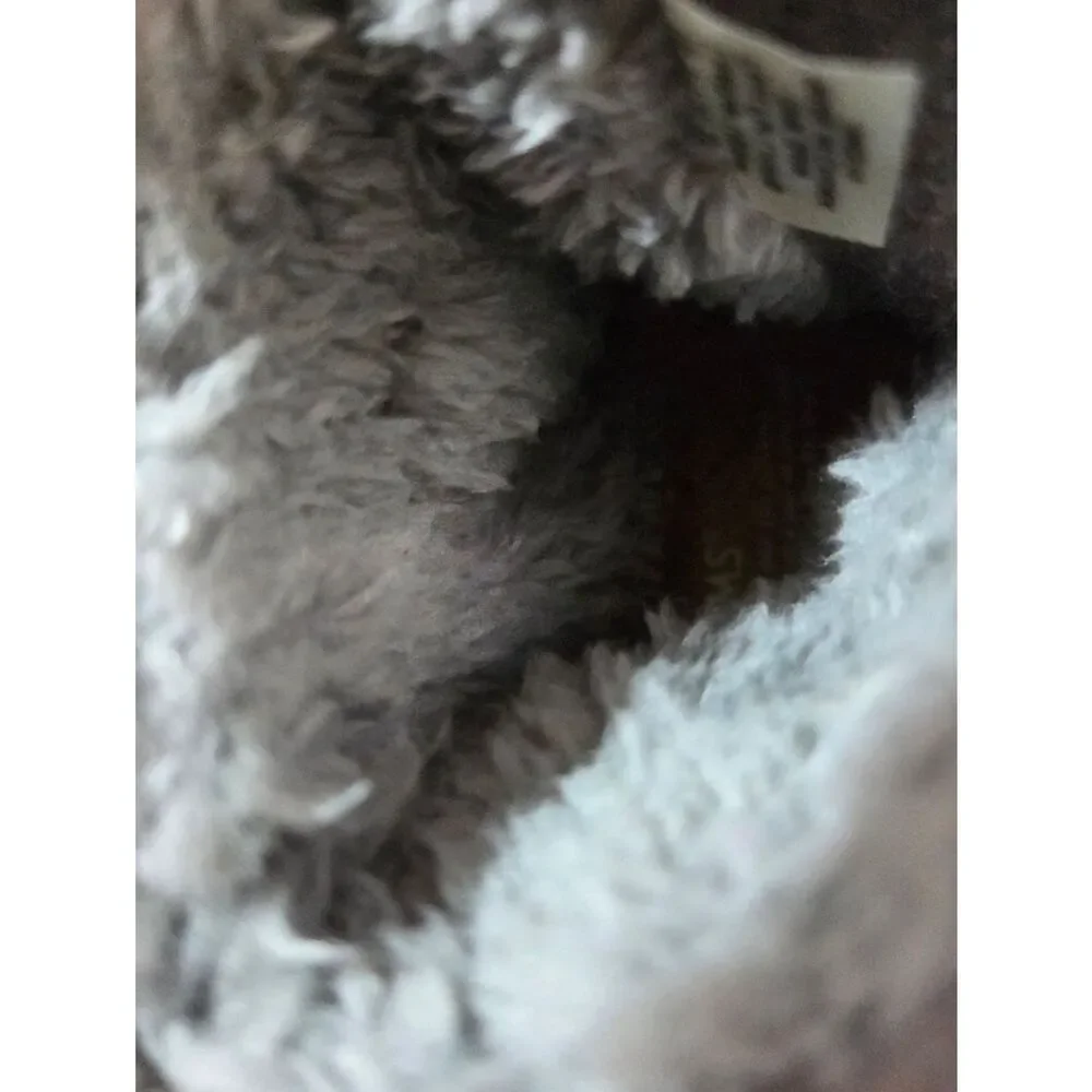 Toms Infant Baby Gray Suede Plush-Lined Winter Boots - Size 3